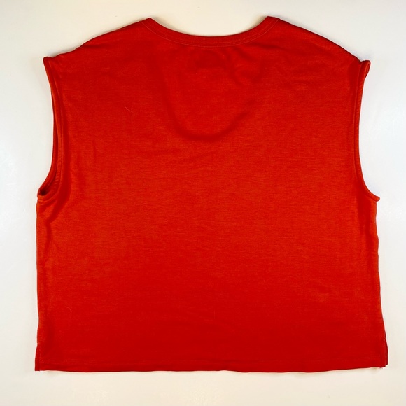 Lou & Gray Red Sleeveless Crop Top Size Large Super Soft - Picture 3 of 5